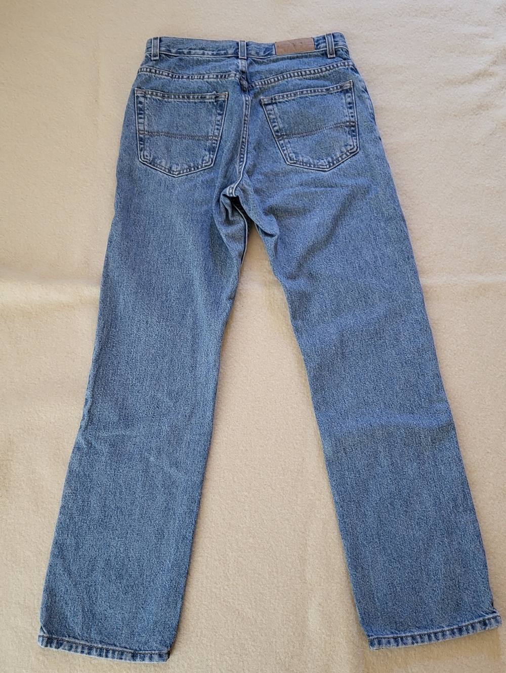 Vintage 90's, Cotton Blue Jeans Size 29, med blue wash denim, Straight Leg - Picture 8 of 10